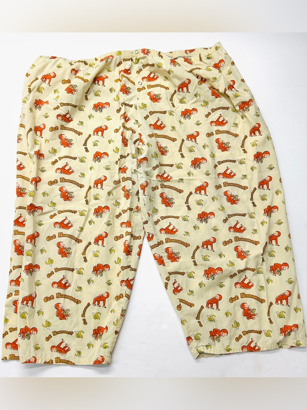 Vintage Curious George Got Bananas? Cropped Pajama Lounge Pants